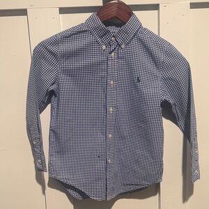 Blue Checkered Kids Shirt-Size6